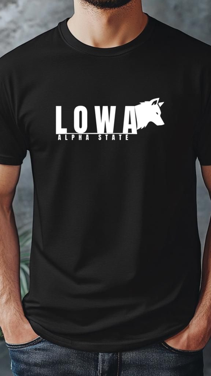 Iowa Alpha State T-Shirt — "Iowa" American style Tee