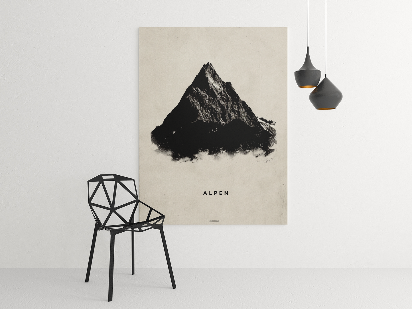 ALPEN – Minimalist Alpine Mountain Canvas
