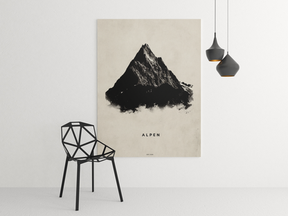ALPEN – Minimalist Alpine Mountain Canvas