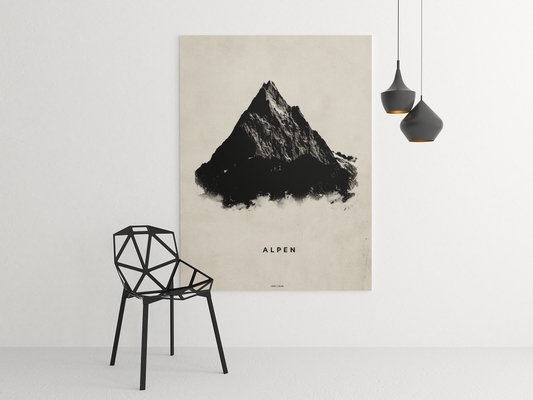 ALPEN – Minimalist Alpine Mountain Canvas