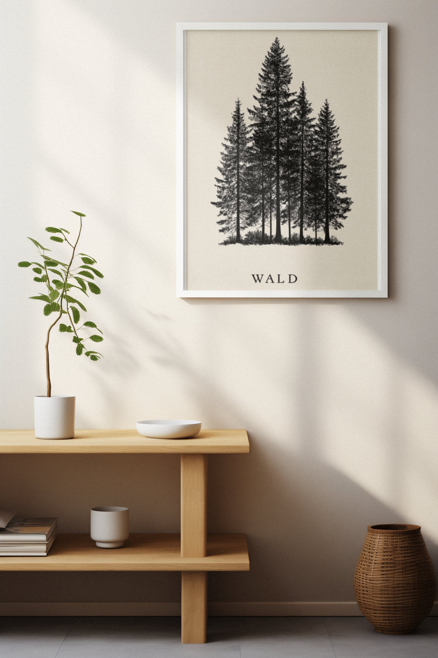 WALD Poster – Minimalistisches Wald Wandbild
