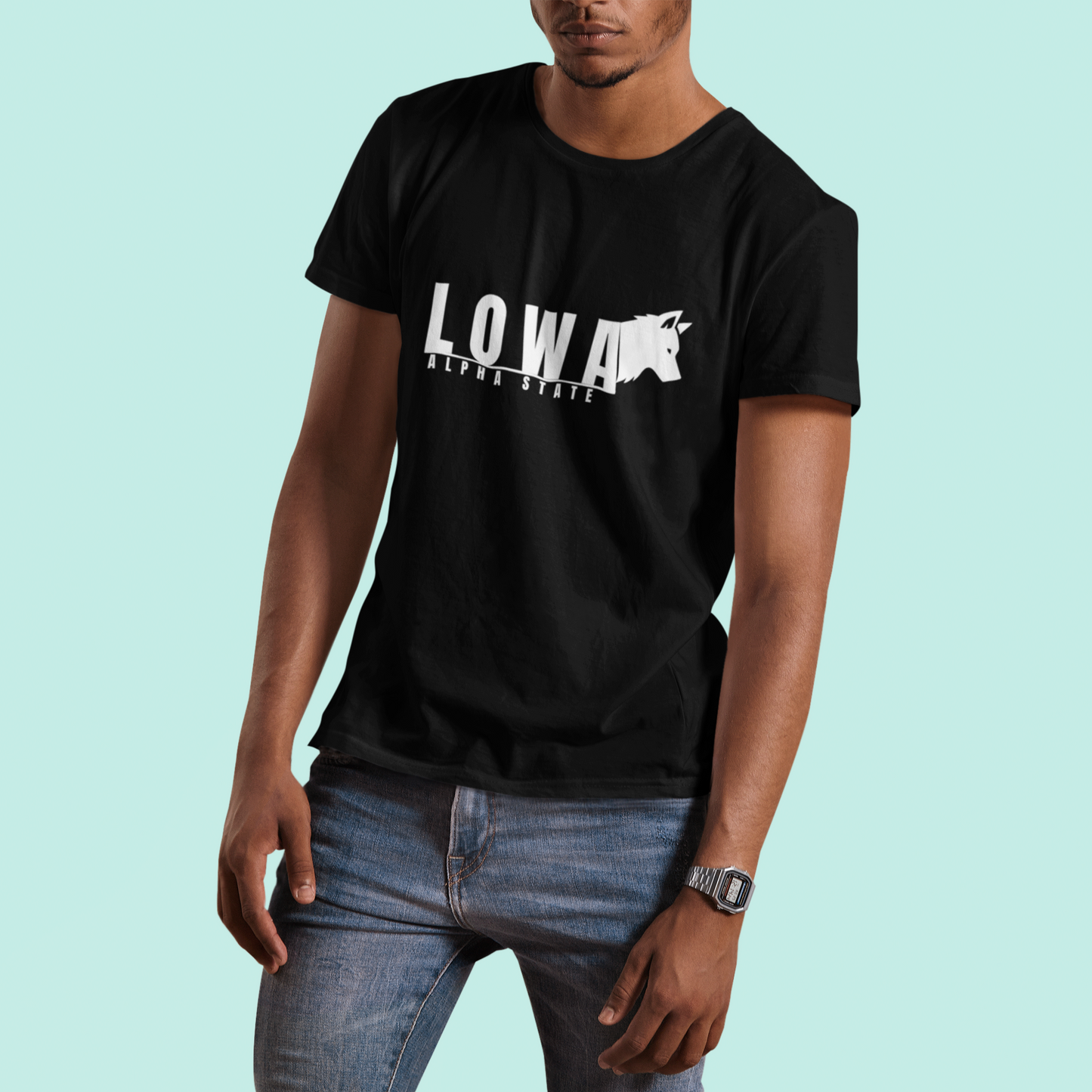 Iowa Alpha State T-Shirt — "Iowa" American style Tee