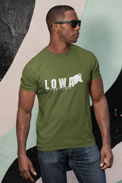 Iowa Alpha State T-Shirt — "Iowa" American style Tee